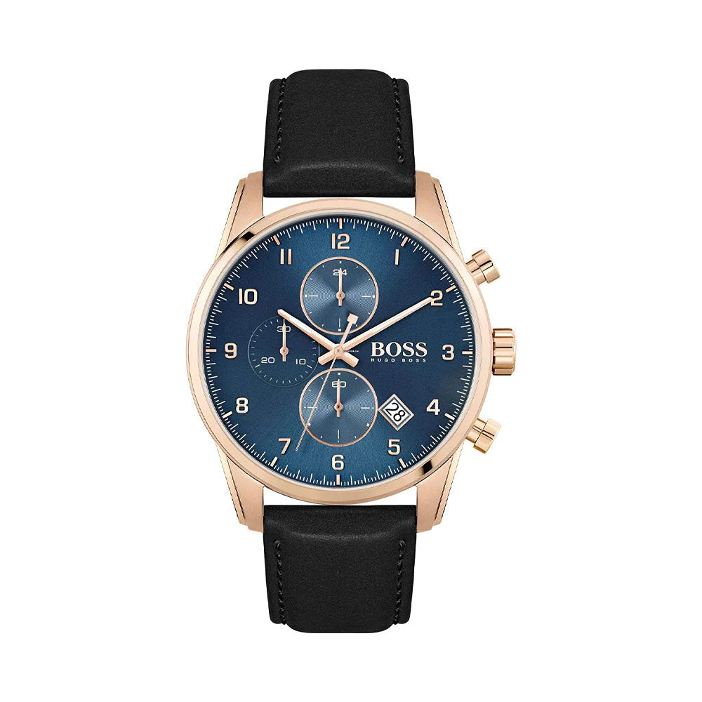HUGO BOSS Analogico Quadrante Blu 1513783 Orologio Uomo