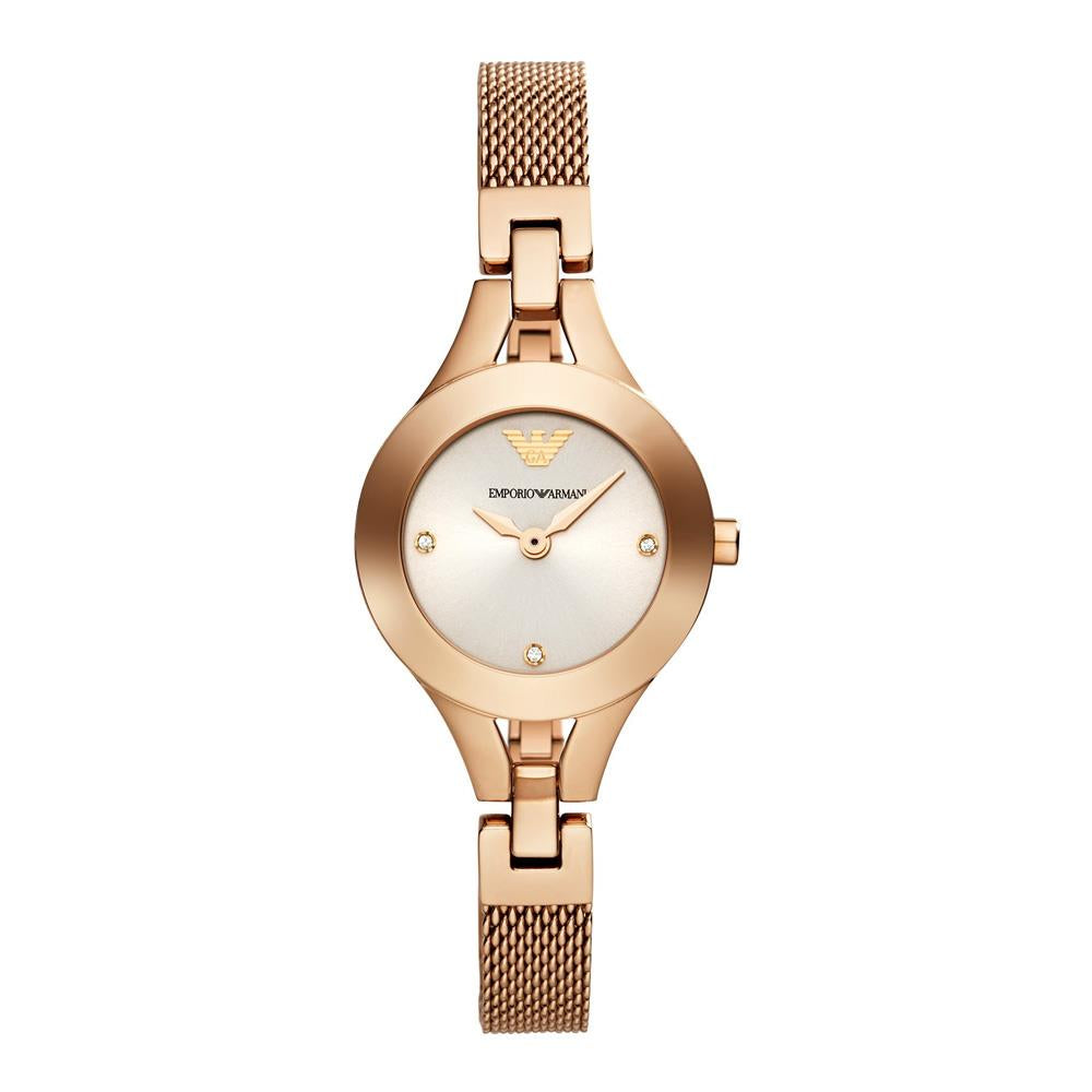 EMPORIO ARMANI Analogico Quadrante Argento AR7362 Orologio Donna