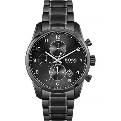 HUGO BOSS Analogico Quadrante Nero 1513785 Orologio Uomo