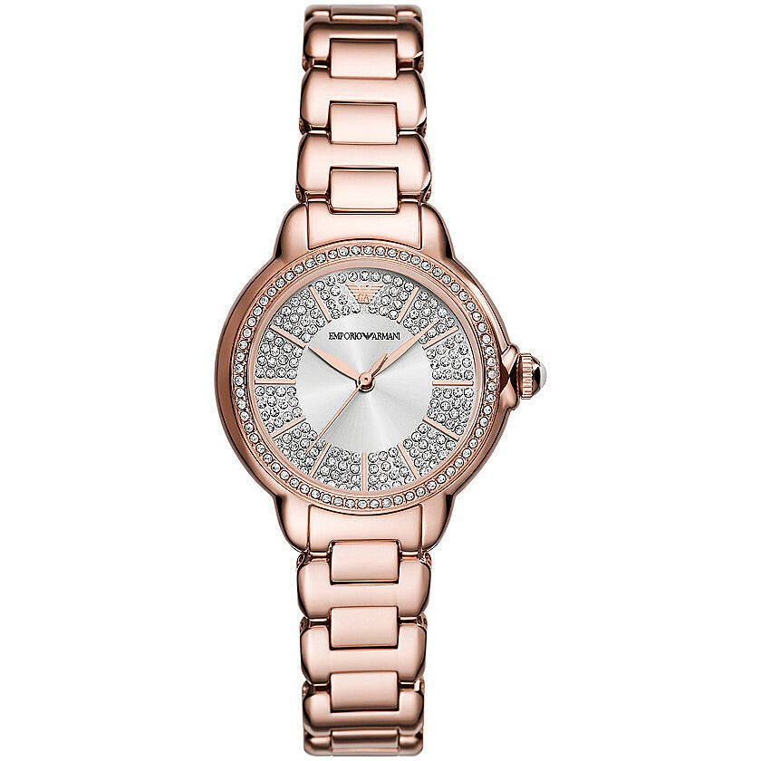EMPORIO ARMANI Analogico Quadrante Argento AR11633 Orologio Donna