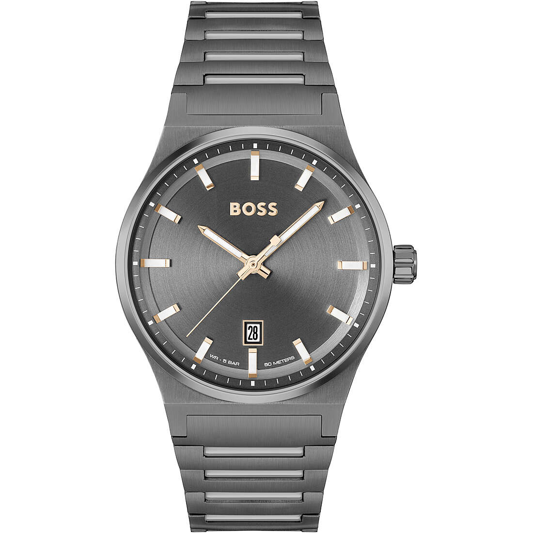 HUGO BOSS Analogico Quadrante Grigio 1514078 Orologio Uomo