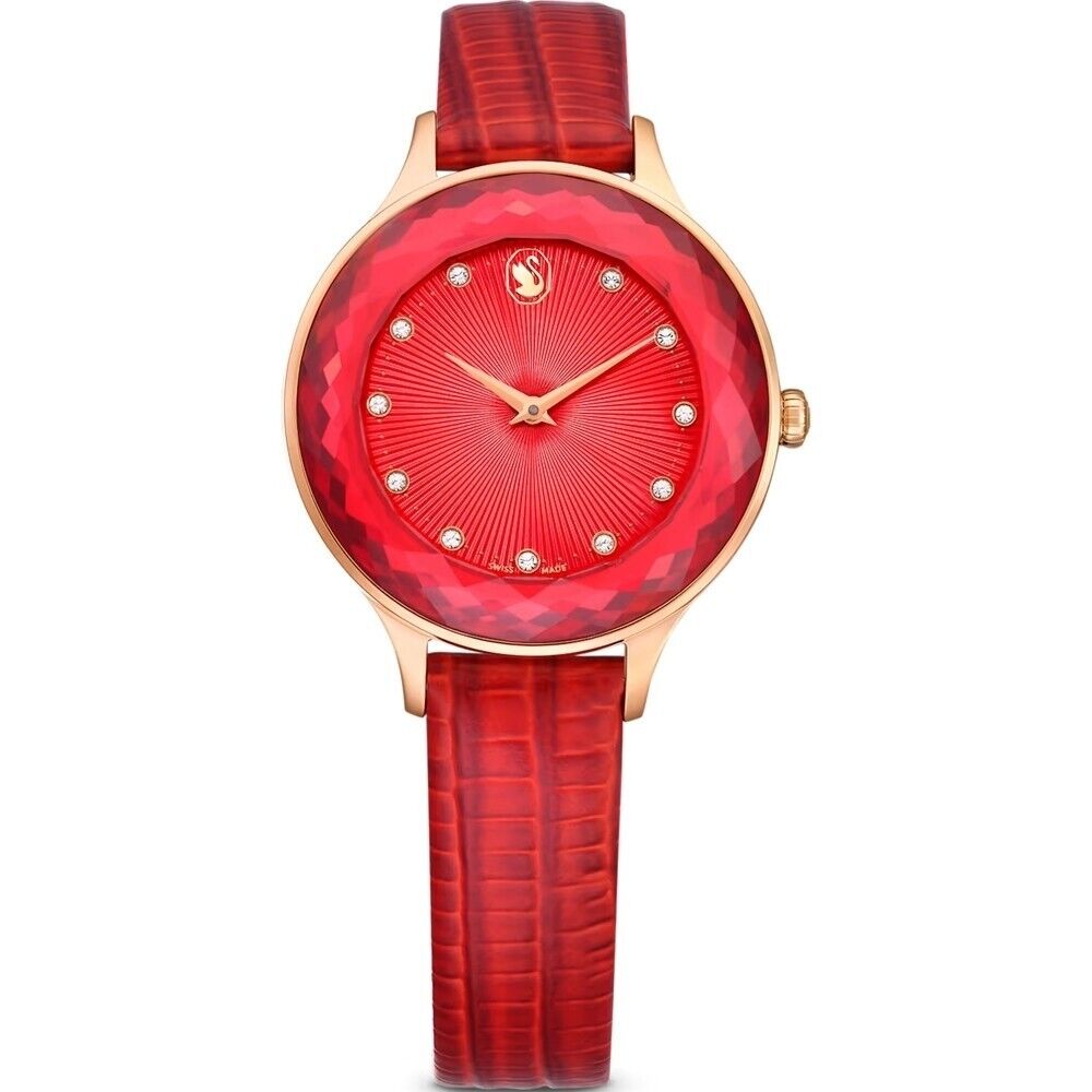 Swarovski Crystal Octea Nova 33mm Red 5650002 Orologio Donna