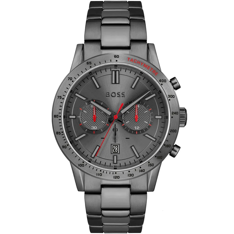 HUGO BOSS Boss Allure Analogico Quadrante Grigio 1513924 Orologio Uomo