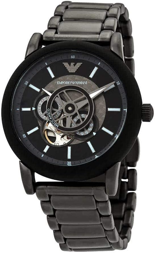EMPORIO ARMANI Automatic Gunmetal Tone Stainless Steel AR60010 Men's Watch