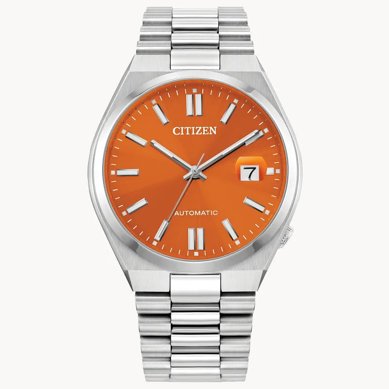 CITIZEN TSUYOSA NJ0151-53Z Orologio Automatico da Uomo con Quadrante Arancione