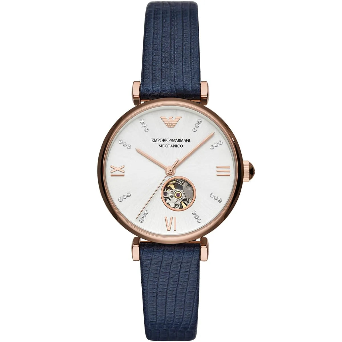 EMPORIO ARMANI Automatico Oro Rosa Tone AR60020 Orologio Donna