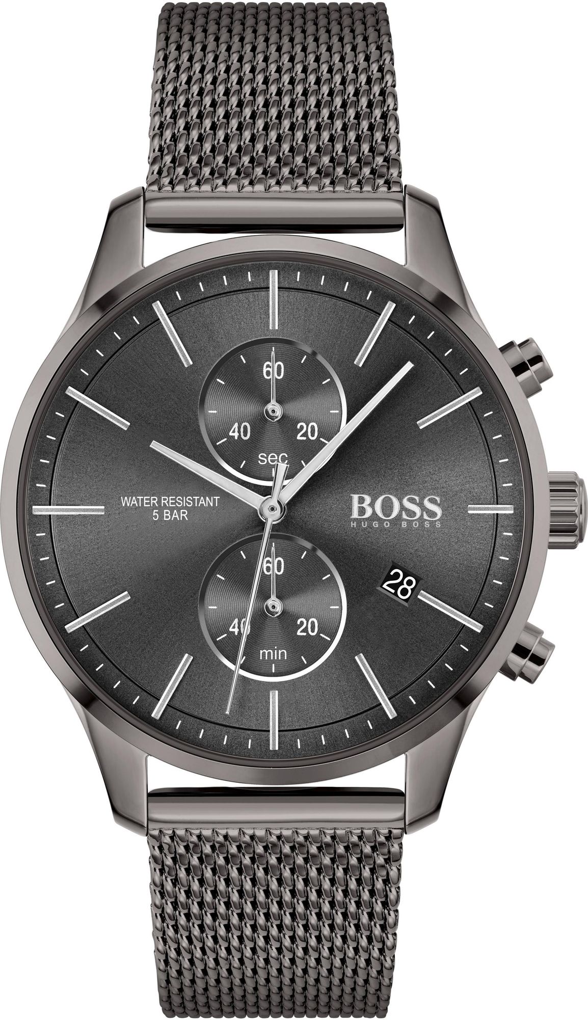 HUGO BOSS Associate Analogico Quadrante Grigio 1513870 Orologio Uomo
