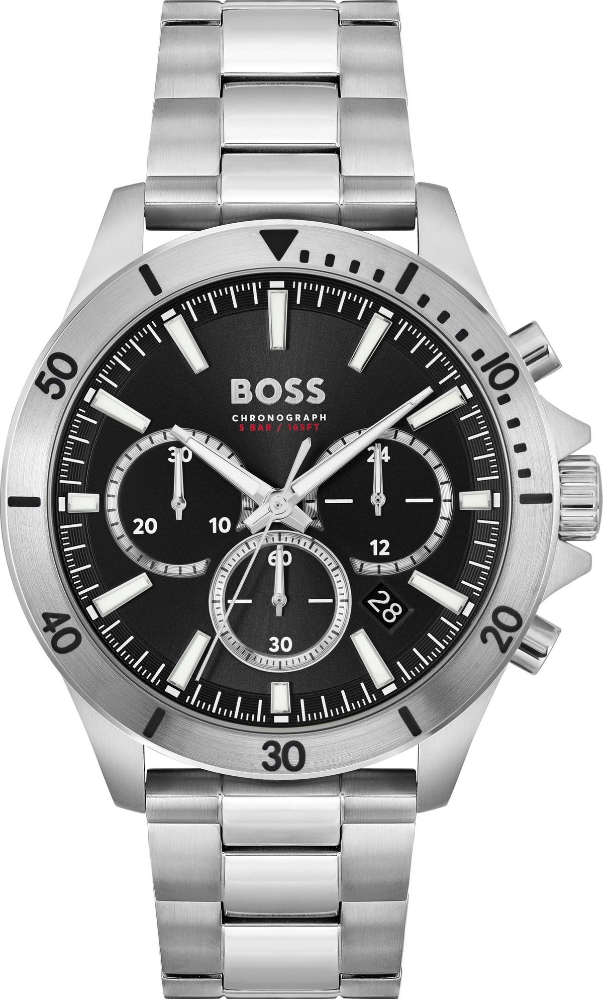 HUGO BOSS Hugo Troper Analogico Quadrante Nero 1514057 Orologio Uomo