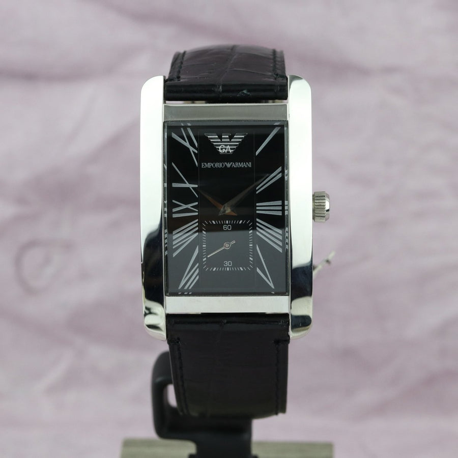 wrist leather color: black: EMPORIO ARMANI AR0143 Men's Watch
