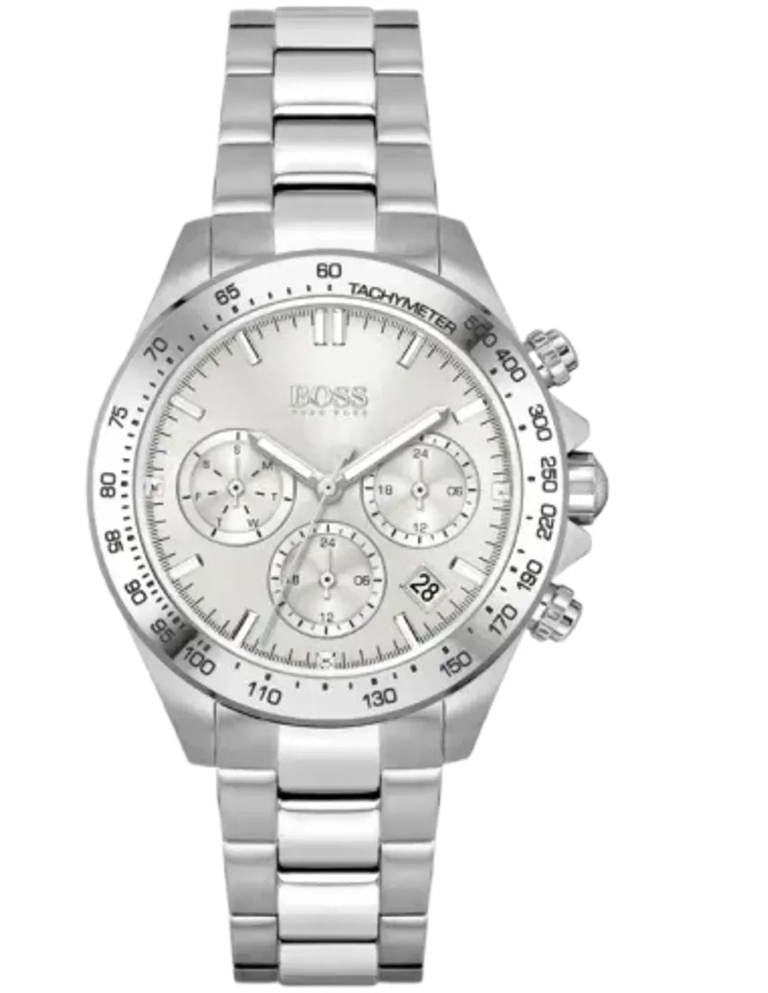 HUGO BOSS Novia Analogico Quadrante Argento 1502616 Orologio Donna
