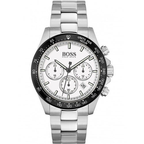 HUGO BOSS Hero Analogico Quadrante Bianco 1513875 Orologio Uomo