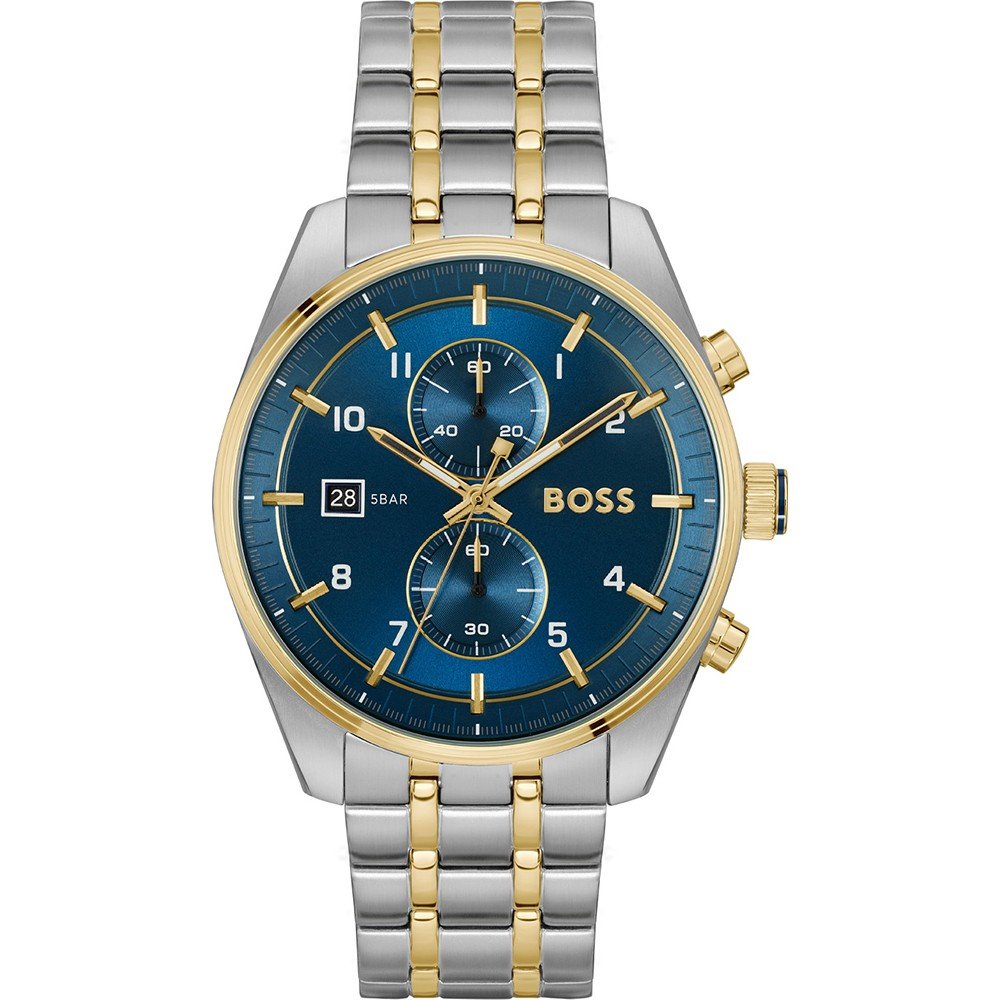 BOSS by HUGO BOSS Two Tone Steel Quadrante Blu 1514247 Orologio Uomo