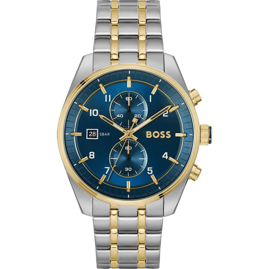 BOSS by HUGO BOSS Two Tone Steel Quadrante Blu 1514247 Orologio Uomo