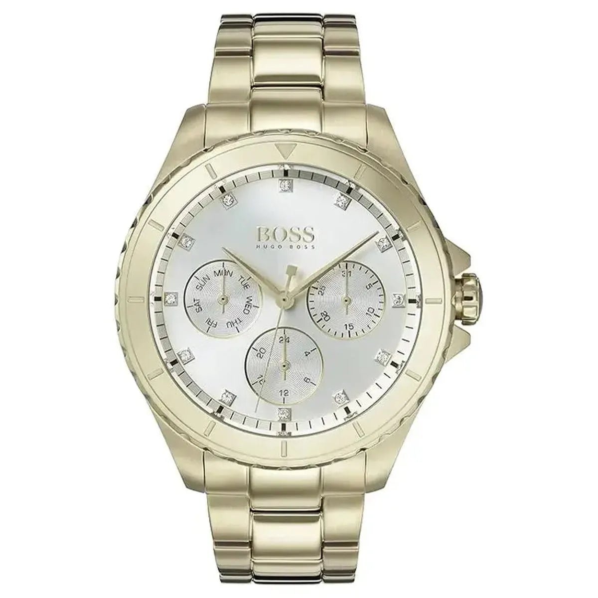 HUGO BOSS Premiere Gold Quadrante Argento 1502445 Orologio Donna