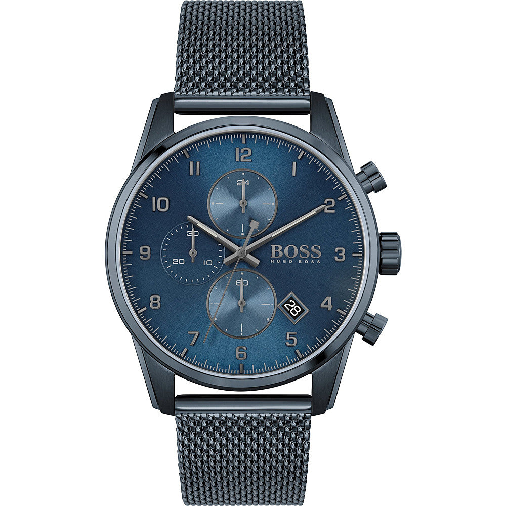 HUGO BOSS Skymaster Analogico Quadrante Blu 1513836 Orologio Uomo