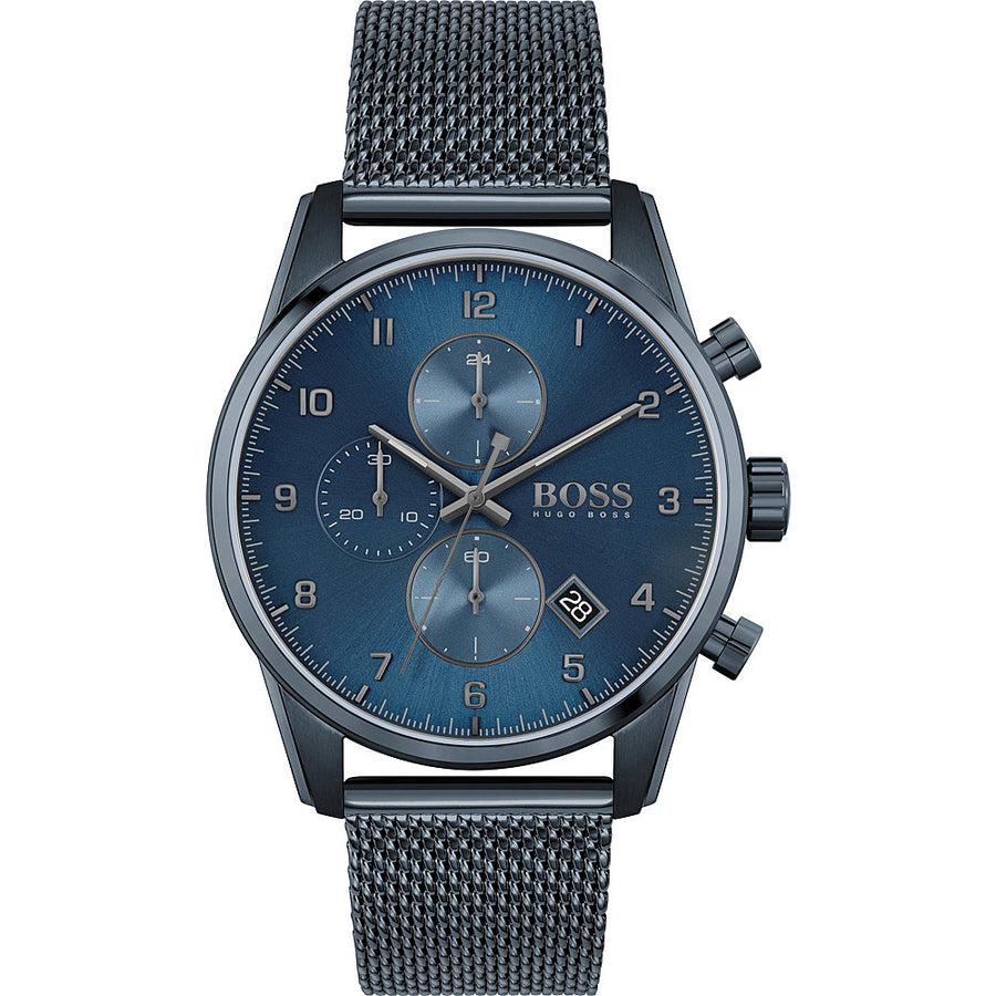 HUGO BOSS Skymaster Analogico Quadrante Blu 1513836 Orologio Uomo
