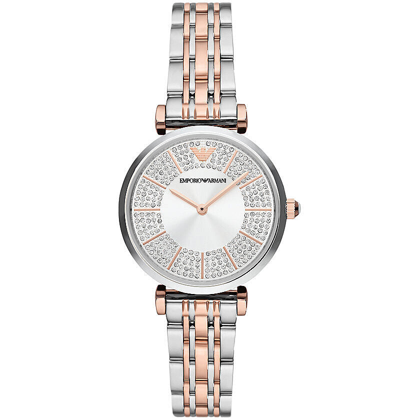 EMPORIO ARMANI Analogico Quadrante Argento AR11537 Orologio Donna