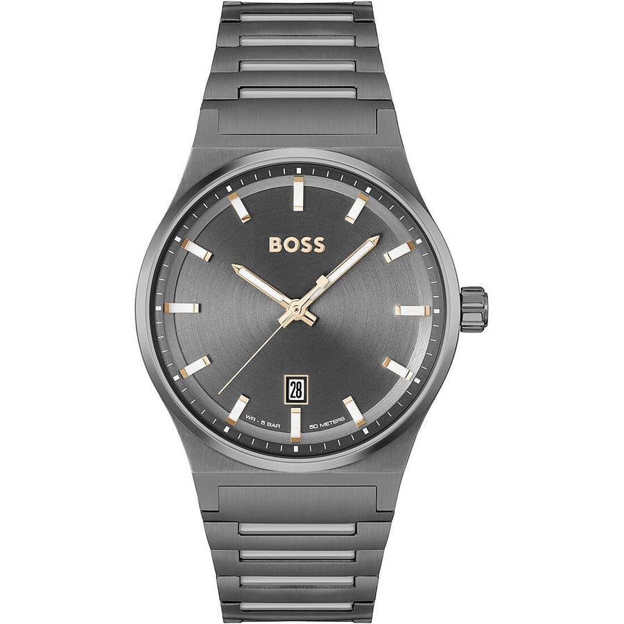 HUGO BOSS Analogico Quadrante Grigio 1514078 Orologio Uomo
