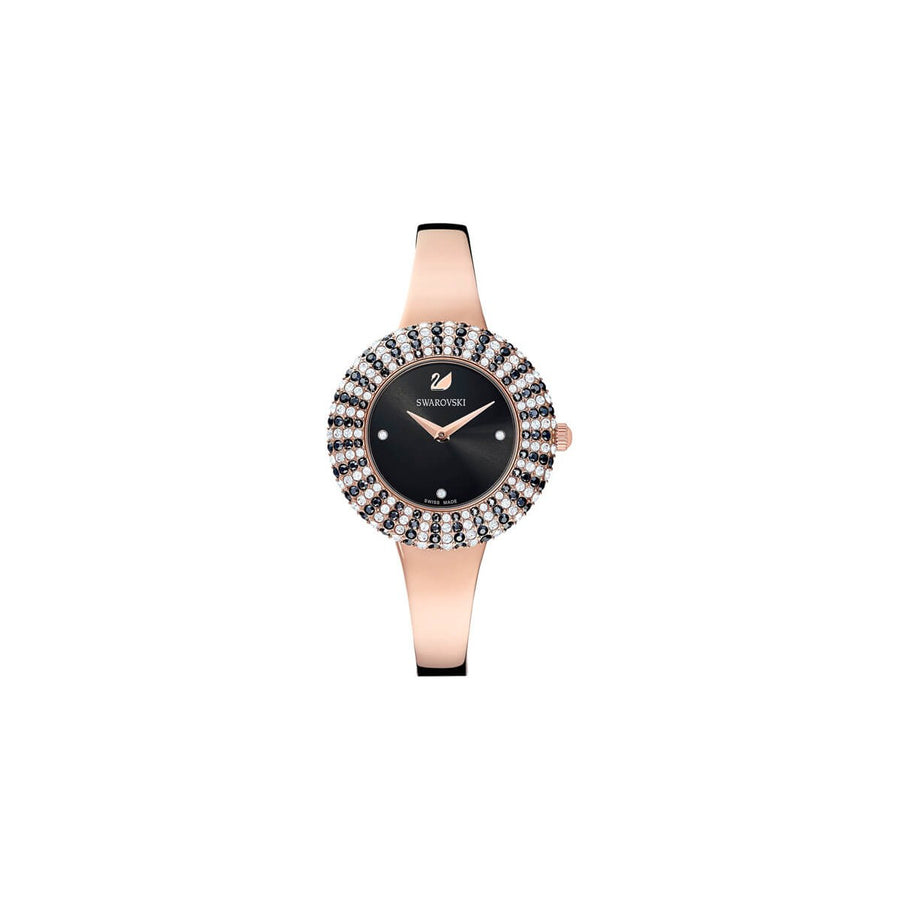 Swarovski Crystal Rose Metal Bracciale Black 5484050 Orologio Donna