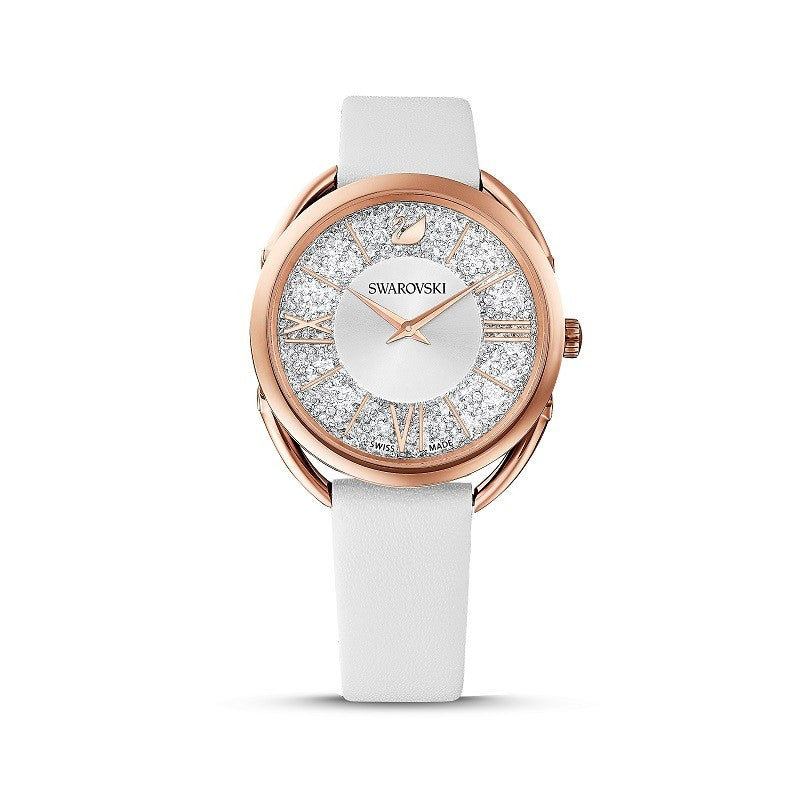 Swarovski Crystalline 35mm White Pelle Band 5452459 Orologio Donna