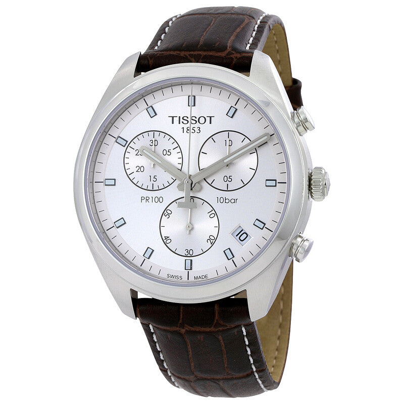 TISSOT PR100 Cronografo Quadrante Argento T101.417.16.031.00 Orologio Uomo