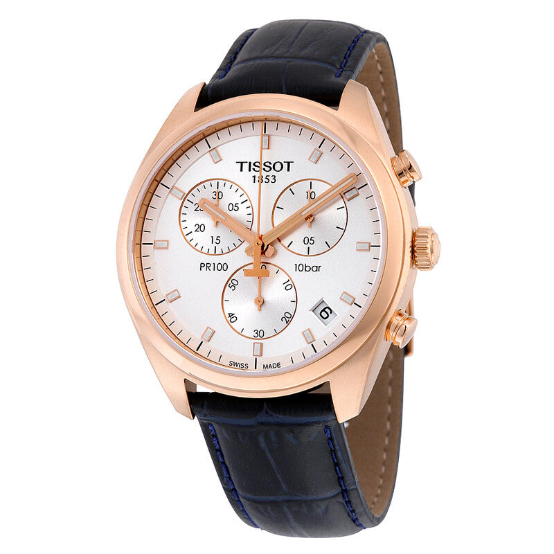 TISSOT PR100 Cronografo Quadrante Argento T101.417.36.031.00 Orologio Uomo
